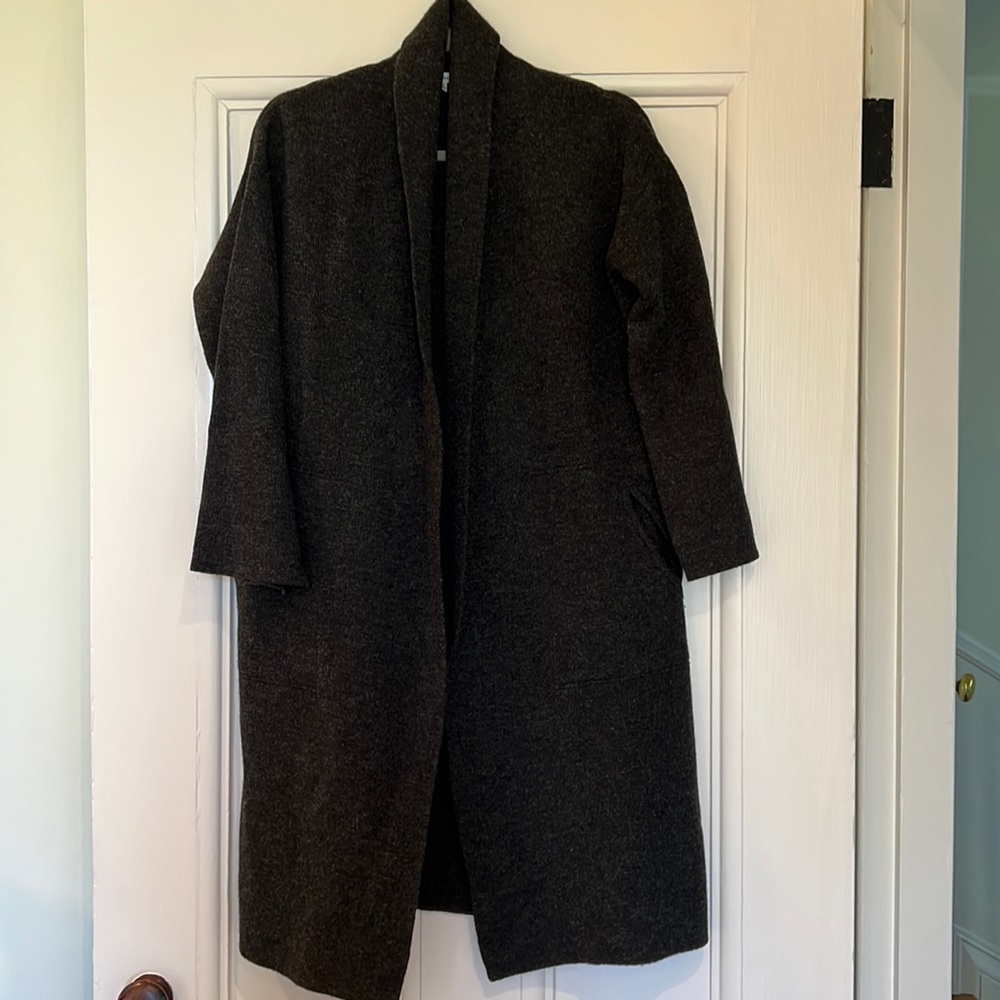 Madewell sweater coat - dark heather grey 100% merino wool